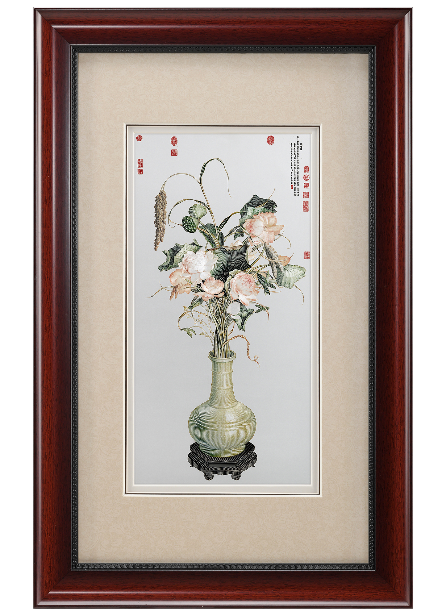 Gathering Of Auspicious Signs Silver Wall Art – Handcrafted Chinese Repoussé Décor