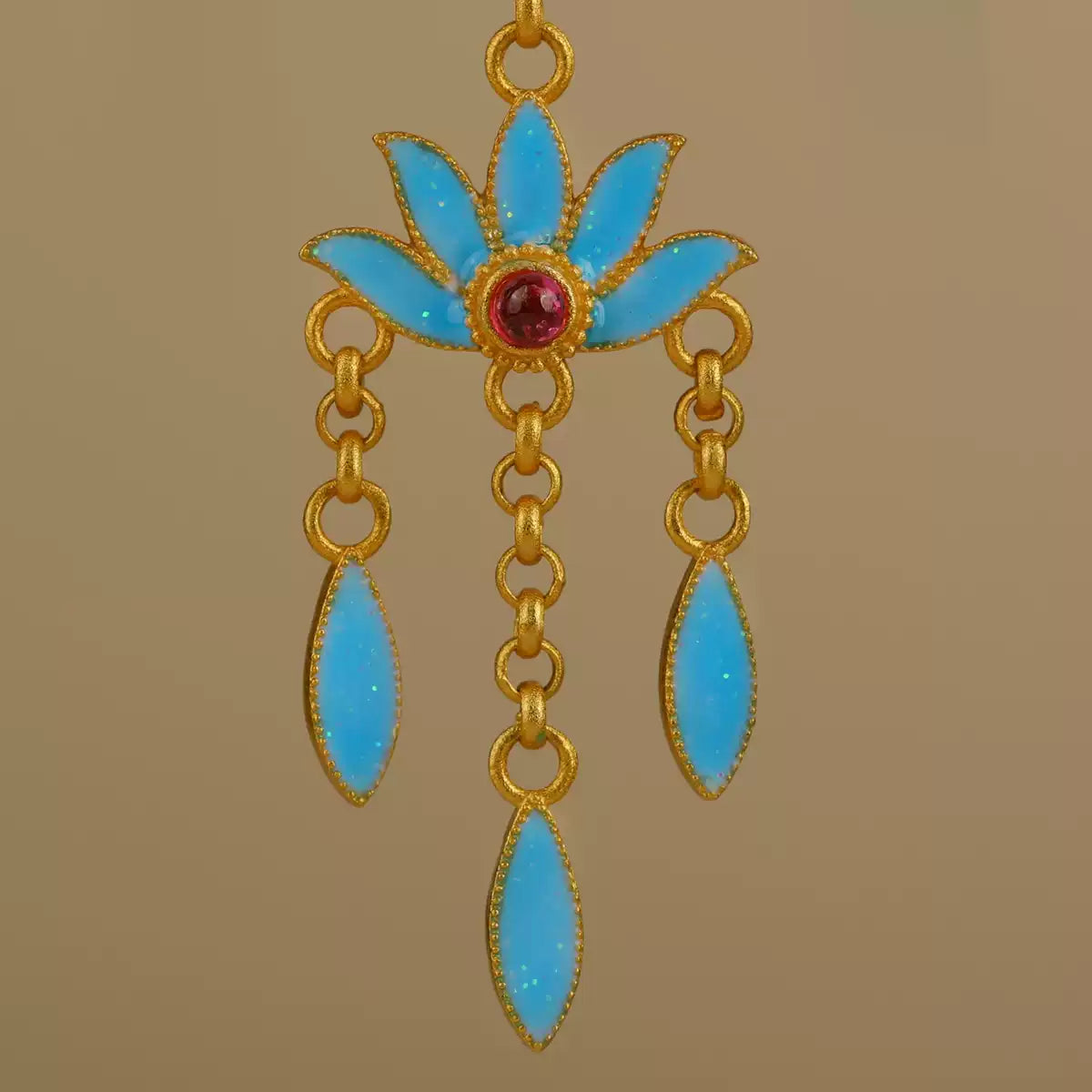 Oriental Lotus Flower Earrings – New Chinese Style Enamel Jewelry Gift for Women