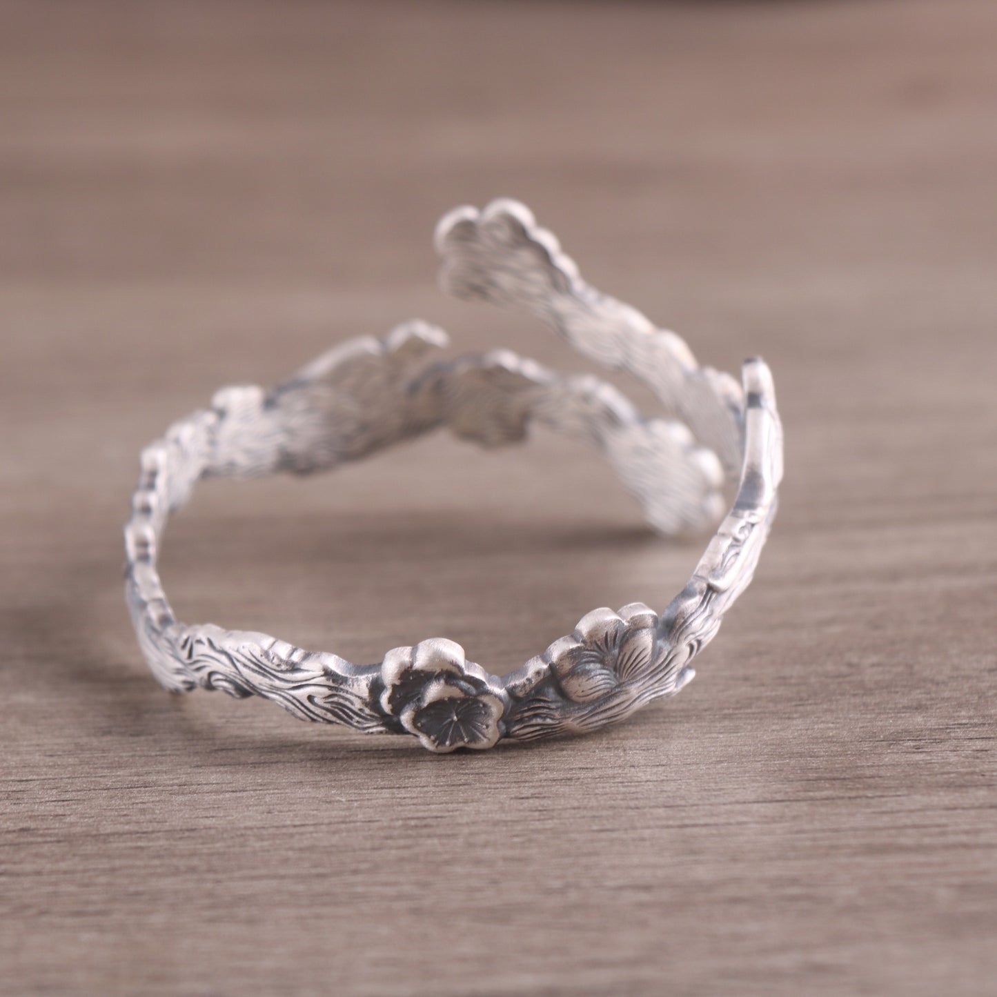 Magpie Plum Blossom Ethnic Bracelet-Sterling Silver