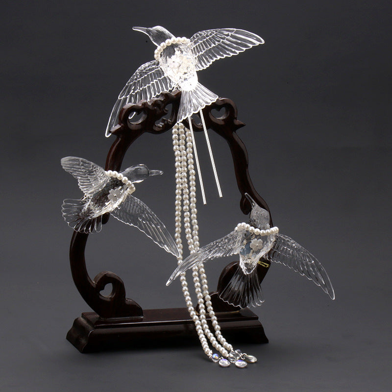 Acacia Sparrow Ancient Wind Flowing Su Hairpin Set