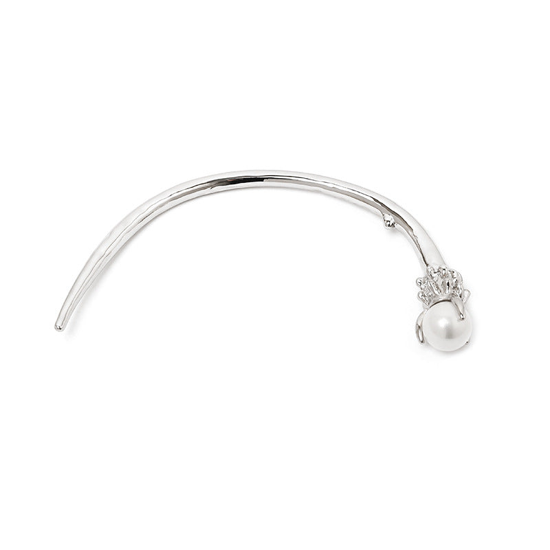 Half Moon Pearl Hairpin
