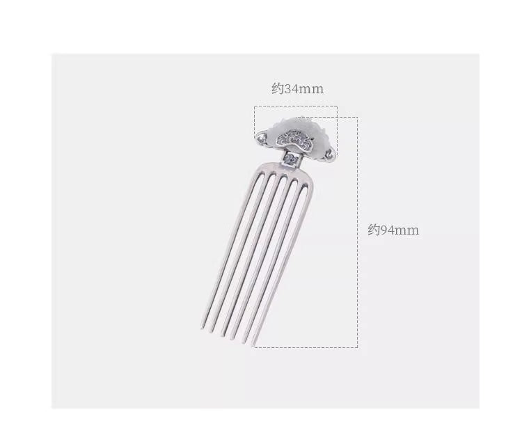 Six-Prong Hairpin – Vintage Chinese Hanfu Updo Hair Stick for Women