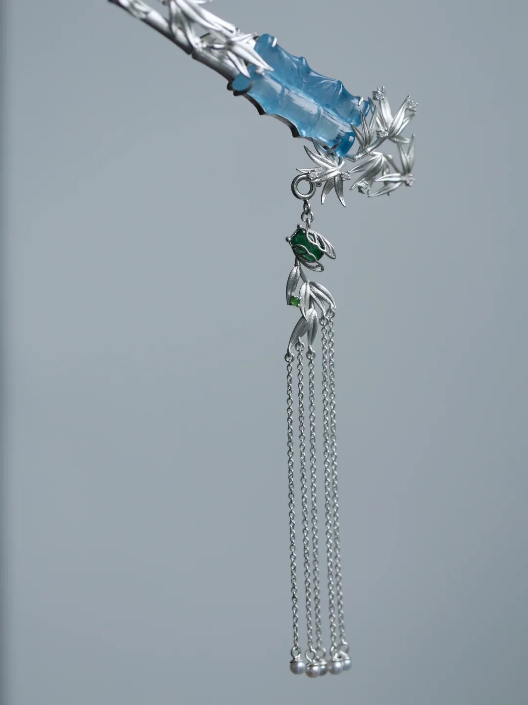 Bamboo Shadow Cicada Hair Stick – Elegant New Chinese Style Hairpin for Mamian Skirt and Hanfu