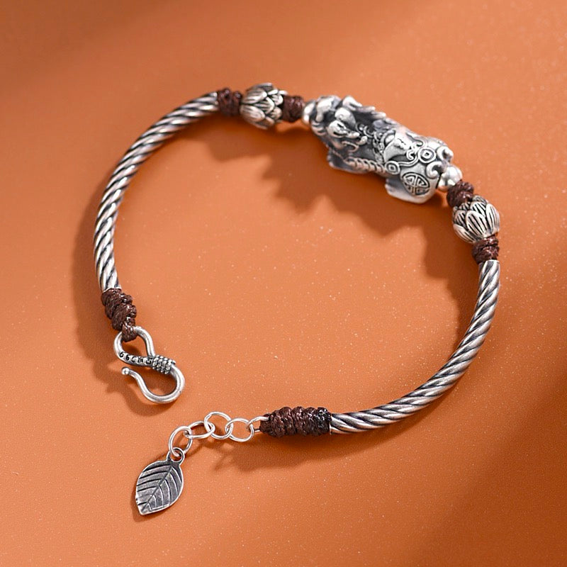 Pixiu weave Bracelet - Sterling Silver