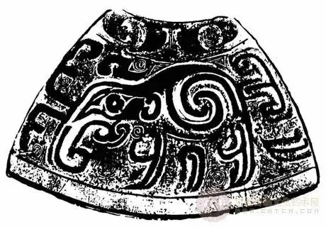Ancient Chinese elephant pattern on bronze