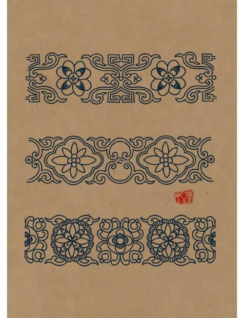 Chinese honeysuckle pattern Rendong Wen variations