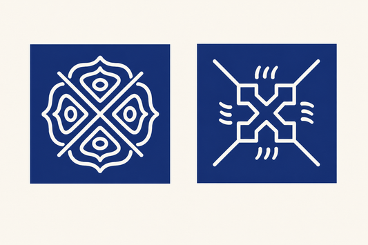Reconstructed Chinese persimmon calyx pattern forms