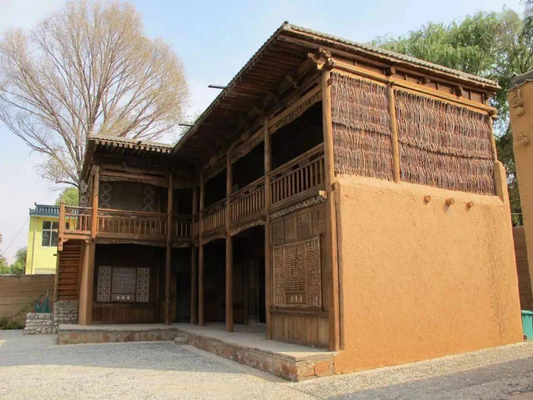 Traditional Salar lattice house in Xunhua