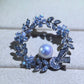 Elegant White Freshwater Pearl Floral Brooch