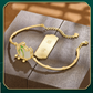 Ruyi Lock Inlaid Jade Enamel Bamboo Leaf Bracelet
