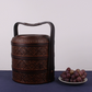 Vintage Bamboo Weaving Lacquerware Food Box Chinese Style Basket