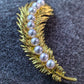 Feather Pearl Brooch | Natural Freshwater Pearl 4–5mm Elegant White Jewelry Pin
