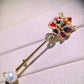 Lion Dance Pearl Brooch | Natural Freshwater Pearl 8–9mm White Luxury Statement Jewelry Pin