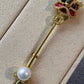 Lion Dance Pearl Brooch | Natural Freshwater Pearl 8–9mm White Luxury Statement Jewelry Pin