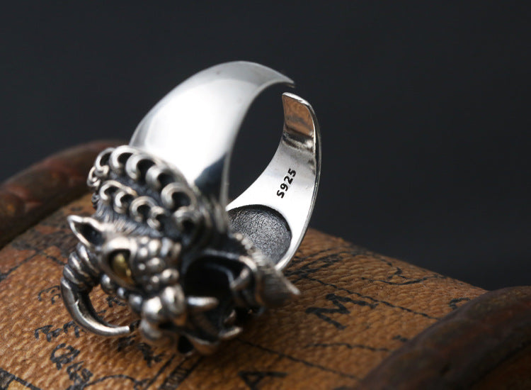 Pixiu Personality Retro Ring-Sterling Silver