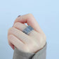 Oriental Lucky Symbol Ring – 925 Silver Vintage Engraved Open Ring for Women and Men