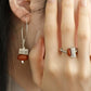 Vintage Amber Bead Stretch Ring with Sterling Silver – Oriental Lucky Ring for Women