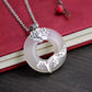 925 Sterling Silver Chalcedony Lotus Pendant – Chinese Style Handcrafted Necklace, Elegant Feng Shui Jewelry for Women