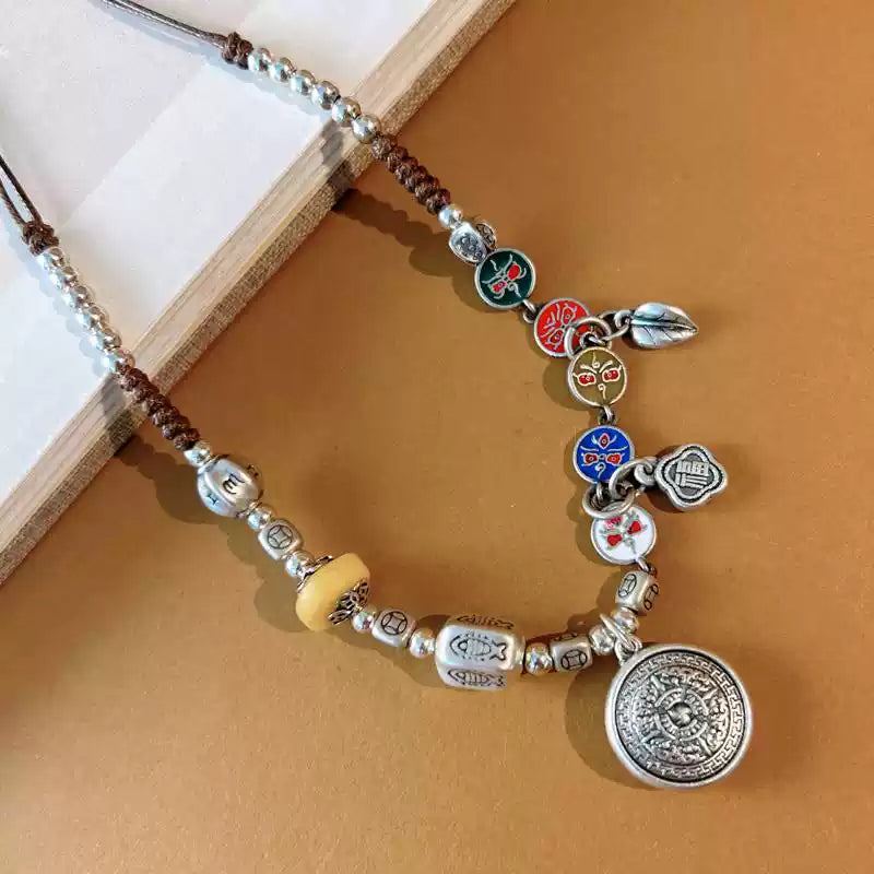 Five Wealth Gods Pendant Necklace – 999 Pure Silver