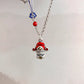 999 Fine Silver Cute God of Wealth Pendant – Enamel Coin Design, New Chinese Style Necklace