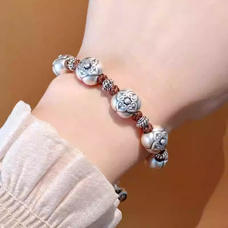 “Shishi Ruyi” Persimmon Bracelet – Handmade New Chinese Style Adjustable Luck Bracelet