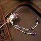 New Chinese Style Amethyst Pearl Tassel Hairpin – Elegant Hanfu Qipao Hair Ornament