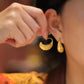 Song Dynasty Inspired Gilded Gourd Earrings – Traditional Chinese Gold-Plated Silver Jewelry