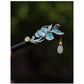 Elegant Hanfu Hairpin – Ebony Wood Butterfly with Cloisonné Craft for Updos