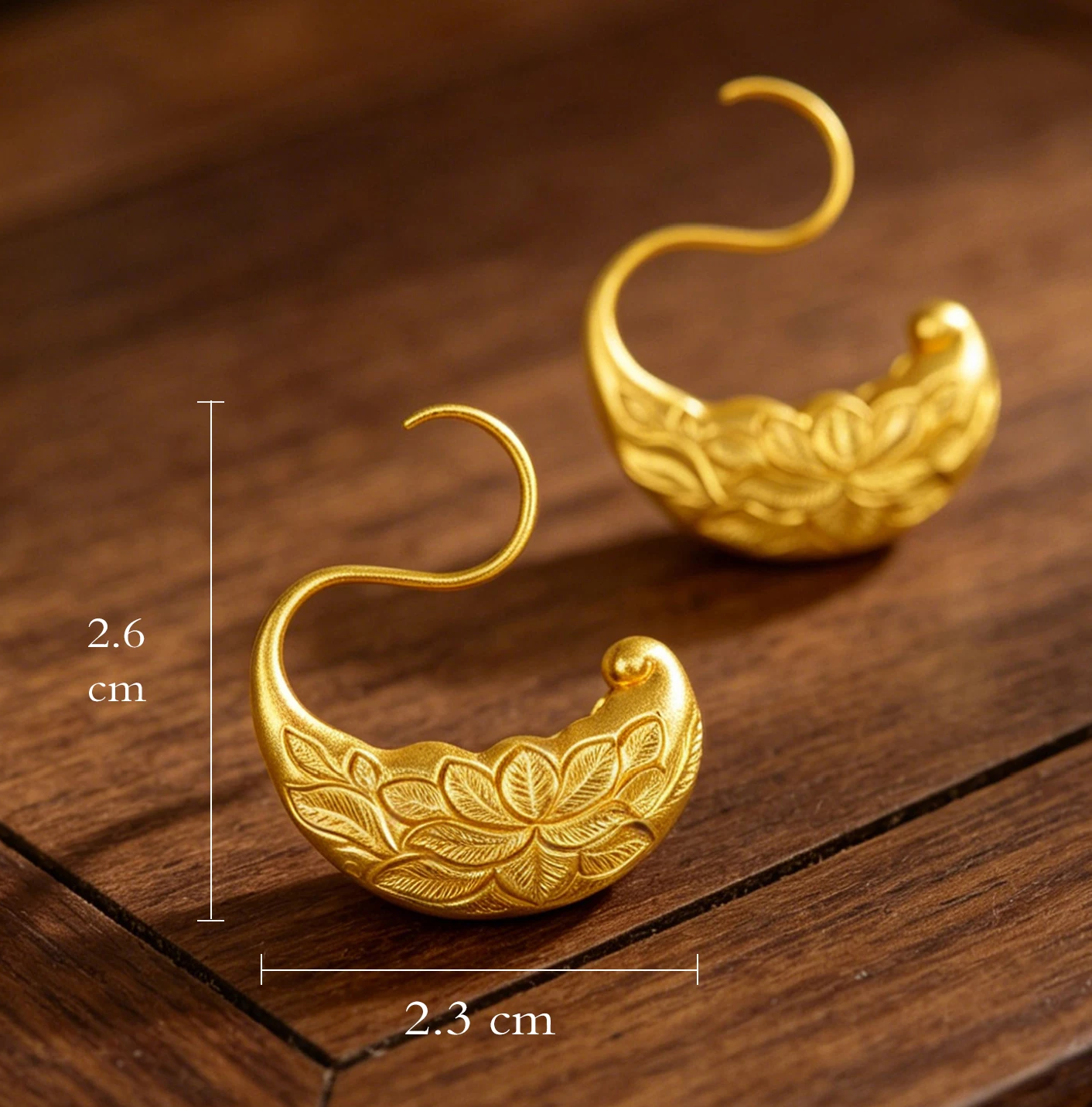 Song Dynasty Inspired Gilded Gourd Earrings – Traditional Chinese Gold-Plated Silver Jewelry