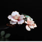Handmade Pink Velvet Flower Hairpin – Chinese Intangible Heritage Silk Flower Hair Accessory for Hanfu & Guofeng Style