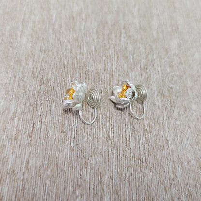 Blooming Buddha Stud Earrings – 12×13mm Handcrafted Silver or Gold-Plated, Original Design