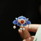 Vintage Chinese Blue Sand Hairpin – Elegant Traditional Costume Hair Accessory