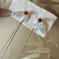 White Mother-of-Pearl Butterfly Wing Tassel Earrings