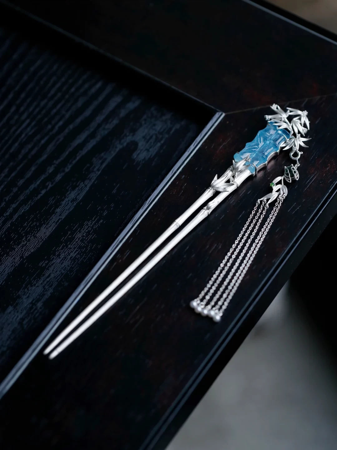 Bamboo Shadow Cicada Hair Stick – Elegant New Chinese Style Hairpin for Mamian Skirt and Hanfu
