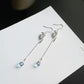 Chinese Ink Painting Inspired Bamboo Earrings – Elegant Rain Drop Design