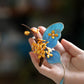 Fairy-Inspired Blue Butterfly Osmanthus Hair Clip – New Chinese Style Hair Ornament