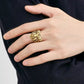 New Chinese Style Tiger Head Ring – Brass Hollow Zodiac Statement Jewelry