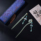 Longquan Celadon Hairpin – New Chinese Style Ceramic Sword &Cloud Ruyi Hair Stick