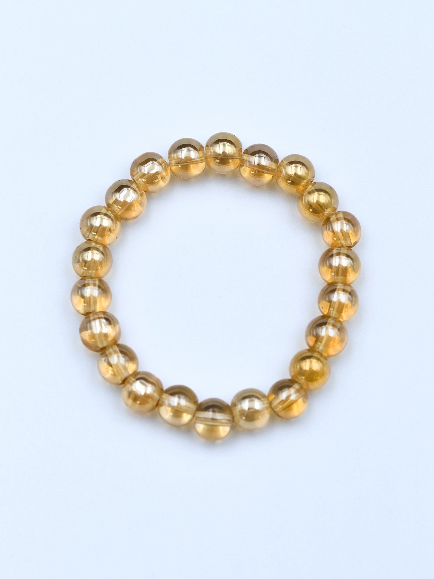 Champagne Glaze Bead Bracelet – Harmonizing Energy & Elegant Crystal Jewelry