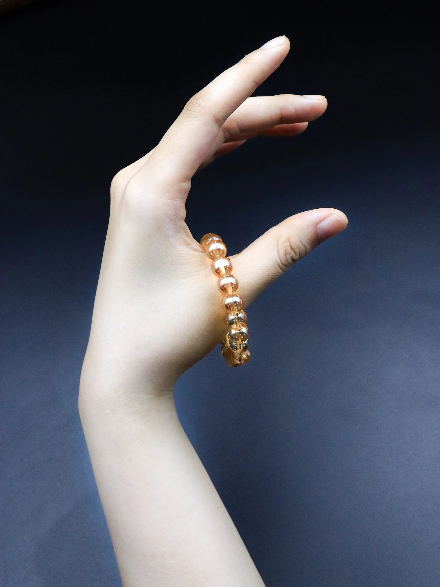 Champagne Glaze Bead Bracelet – Harmonizing Energy & Elegant Crystal Jewelry