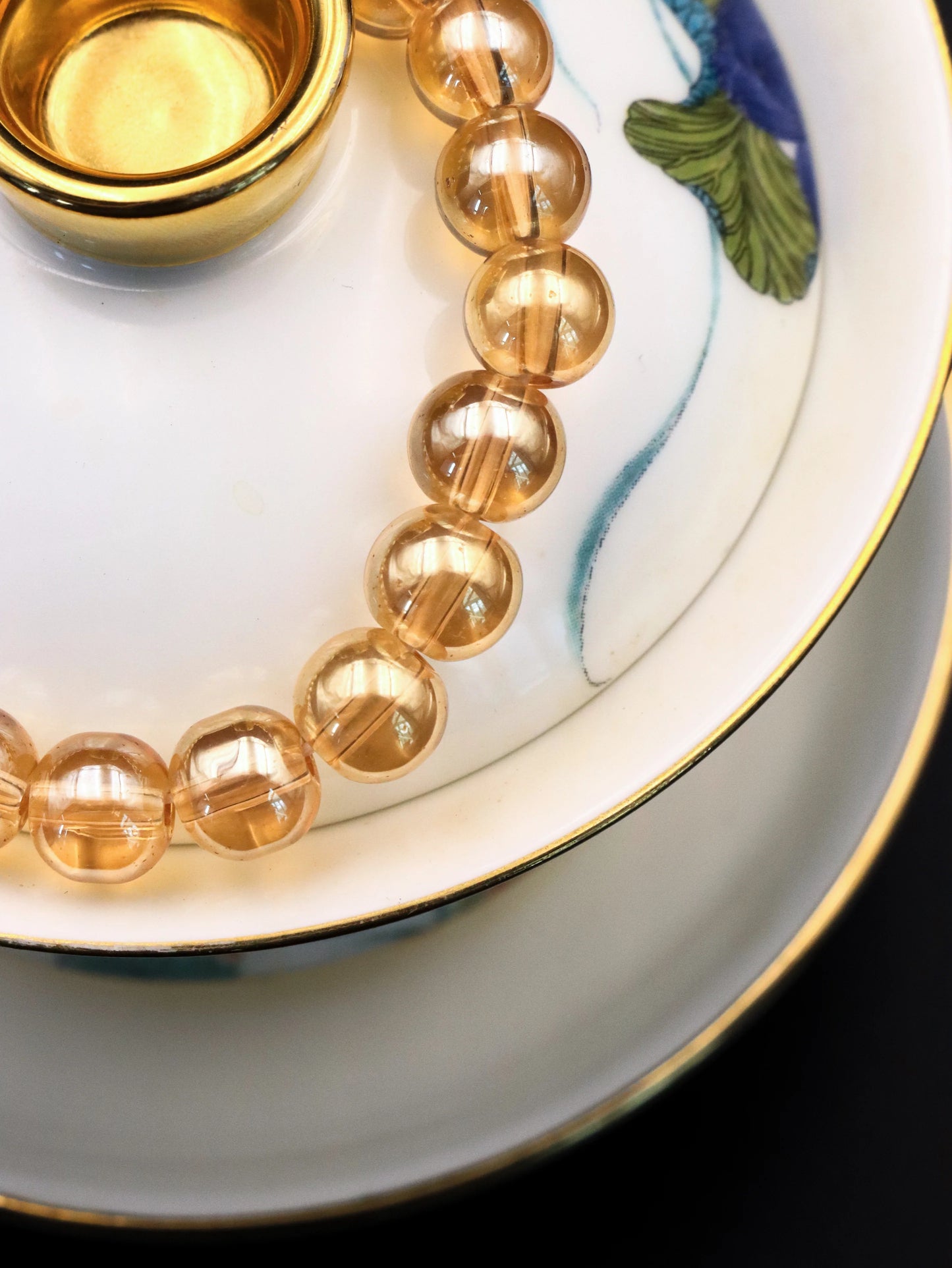 Champagne Glaze Bead Bracelet – Harmonizing Energy & Elegant Crystal Jewelry