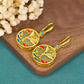 Hetian Jade Crane Earrings with Enamel Inlay – Chinese Style Hanfu Accessory, Elegant Gift for Women