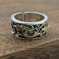 Chinese Dragon Totem Ring - Sterling Silver