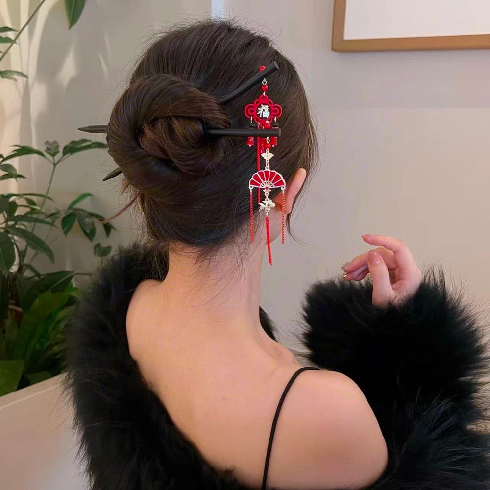 Chinese Fan and Chinese knot Hairpin