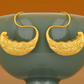 Song Dynasty Inspired Gilded Gourd Earrings – Traditional Chinese Gold-Plated Silver Jewelry