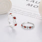Chinese Lucky Coin Red Agate Ring - 925 Sterling Silver Adjustable Wealth Ring
