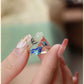 Handcrafted Magnolia Blossom Ring in 925 Sterling Silver  Hetian Jade – Vintage Chinese Cloisonné Enamel Adjustable Ring