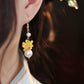 New Chinese Style Osmanthus Earrings – Vintage Floral Dangle Earrings with Oriental Charm