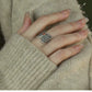 925 Sterling Silver Filigree Red Agate Butterfly Ring – Adjustable Vintage Chinese Style Statement Ring