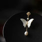 Natural Freshwater Pearl  White Mother-of-Pearl Butterfly Qipao Brooch  Pendant